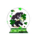 dog snow globe