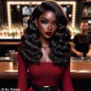 Beautiful lady at the bar #2