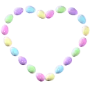 Easter egg heart frame