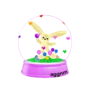 Bunny snow globe