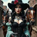Fantasy western girl