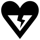 Lightning bolt heart