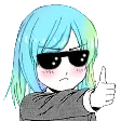 anime girl thumbs up