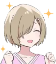 happy anime girl
