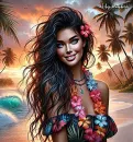 Beautiful  Woman on the Beach