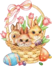 bunnies in a basket