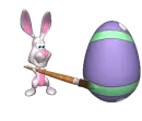 bunny painting egg