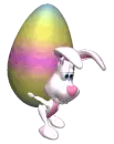 bunny carrying egg