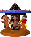 clowns on merry go round