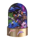 dolphin n fish snow globe