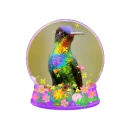 hummingbird snow globe