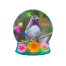 hummingbird snow globe