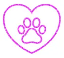heart and paw print