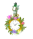 flowery clock 
