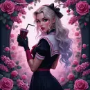 goth girl 50s style