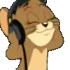 jerry listening to music