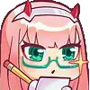 anime girl taking notes