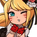 cat girl blowing a kiss
