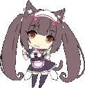 maid cat girl dancing