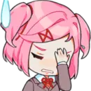 pink girl facepalm