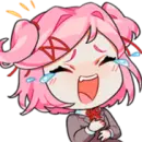 pink girl laughing