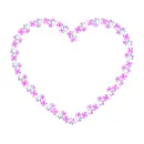 heart shaped frame with flowers around