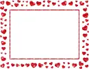 frame with hearts around