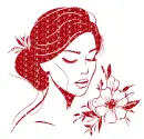 girl with flowers