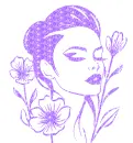 girl with flowers