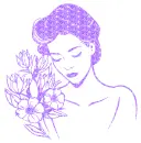 girl with flowers