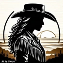 Cowgirl silhouette