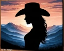 Cowgirl silhouette #2