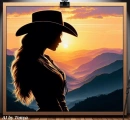 Cowgirl silhouette #3