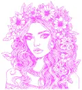 girl with flowers