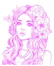 girl with flowers