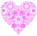 heart made of flowers