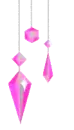 dangling crystals