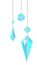 dangling crystals