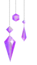 dangling crystals
