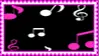 music notes stamp