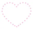 heart made of paw prints