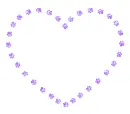 heart made of paw prints
