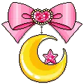 bow with dangling moon