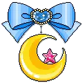 bow with dangling moon