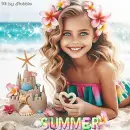 Girl,Beach,SandCastles,Summer!