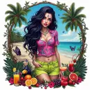Summer Beach Girl