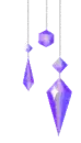 dangling crystals