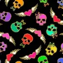 colorful skulls