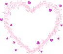 musical notes and hearts