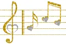musical notes and hearts